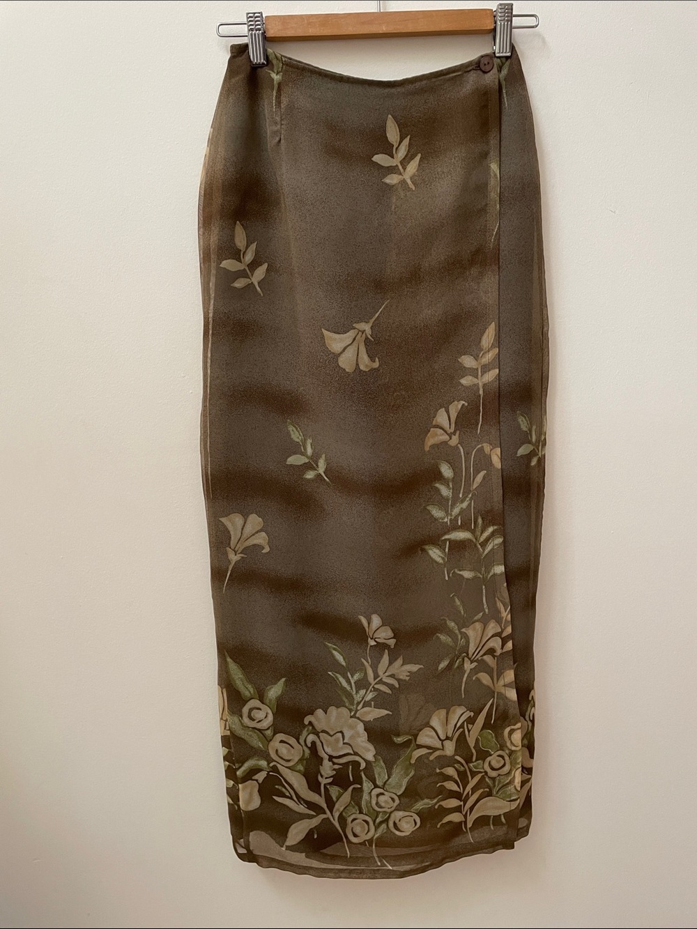 90s Jessica Vintage Wrap Maxi Skirt